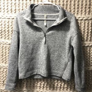 Fabletics grey half zip jacket sweater